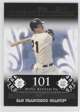 2008 Topps Moments & Milestones - [Base] - Black #122-101 - Jeff Kent (2000 NL MVP - 125 RBIs) /25