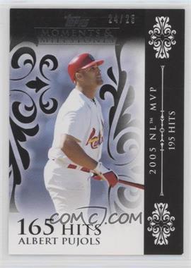 2008 Topps Moments & Milestones - [Base] - Black #13-165 - Albert Pujols (2005 NL MVP - 195 Hits) /25 [Noted]