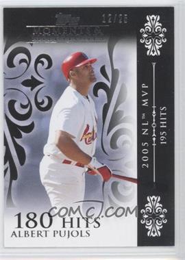 2008 Topps Moments & Milestones - [Base] - Black #13-180 - Albert Pujols (2005 NL MVP - 195 Hits) /25