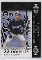 Ryan Braun (2007 NL Roy - 26 Doubles) #/25