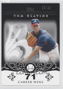 2008 Topps Moments & Milestones - [Base] - Black #137-71 - Tom Glavine (2007 - 300 Career Wins (303 Total)) /25