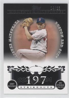 2008 Topps Moments & Milestones - [Base] - Black #142-197 - Daisuke Matsuzaka (2007 Rookie - 201 Ks) /25