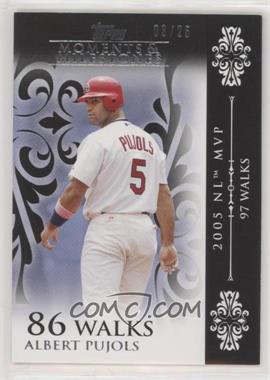 2008 Topps Moments & Milestones - [Base] - Black #15-86 - Albert Pujols (2005 NL MVP - 97 Walks) /25 [Noted]