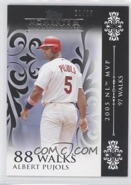 2008 Topps Moments & Milestones - [Base] - Black #15-88 - Albert Pujols (2005 NL MVP - 97 Walks) /25