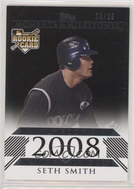 2008 Topps Moments & Milestones - [Base] - Black #168 - Seth Smith (National League Rookie) /25 [EX to NM]