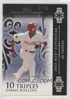 Jimmy Rollins (2007 MLB Superstar - 20 Triples) #/25