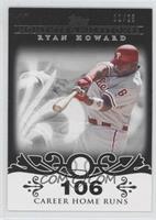 Ryan Howard (2007 - 100 Career Home Runs (129 Total)) #/25