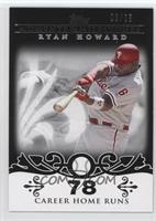 Ryan Howard (2007 - 100 Career Home Runs (129 Total)) #/25