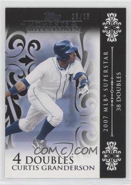 2008 Topps Moments & Milestones - [Base] - Black #41-4 - Curtis Granderson (2007 MLB Superstar - 38 Doubles) /25