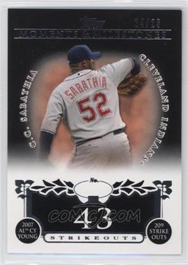 2008 Topps Moments & Milestones - [Base] - Black #51-43 - C.C. Sabathia (2007 AL Cy Young - 209 Ks) /25