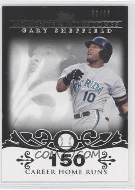 2008 Topps Moments & Milestones - [Base] - Black #52-150 - Gary Sheffield (2007 - 450 Career Home Runs (480 Total)) /25
