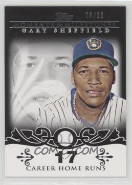 2008 Topps Moments & Milestones - [Base] - Black #52-17 - Gary Sheffield (2007 - 450 Career Home Runs (480 Total)) /25