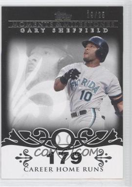 2008 Topps Moments & Milestones - [Base] - Black #52-179 - Gary Sheffield (2007 - 450 Career Home Runs (480 Total)) /25