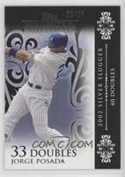 Jorge Posada (2002 Silver Slugger - 40 Doubles) #/25