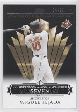 2008 Topps Moments & Milestones - [Base] - Black #67-7 - Miguel Tejada (2004 HR Derby Champion - 27 HRs) /25