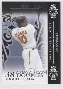 2008 Topps Moments & Milestones - [Base] - Black #68-38 - Miguel Tejada (2005 Silver Slugger - 50 Doubles) /25