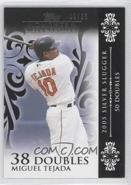 2008 Topps Moments & Milestones - [Base] - Black #68-38 - Miguel Tejada (2005 Silver Slugger - 50 Doubles) /25