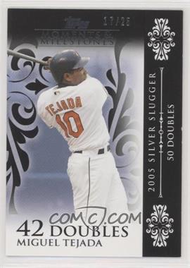 2008 Topps Moments & Milestones - [Base] - Black #68-42 - Miguel Tejada (2005 Silver Slugger - 50 Doubles) /25 [EX to NM]