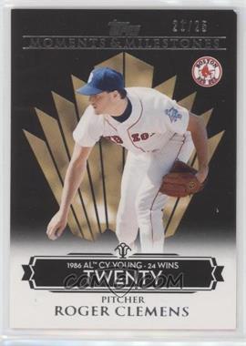 2008 Topps Moments & Milestones - [Base] - Black #76-20 - Roger Clemens (1986 AL Cy Young - 24 Wins) /25 [Good to VG‑EX]