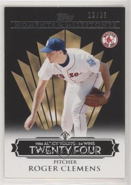 2008 Topps Moments & Milestones - [Base] - Black #76-24 - Roger Clemens (1986 AL Cy Young - 24 Wins) /25