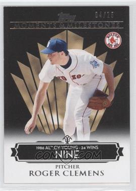 2008 Topps Moments & Milestones - [Base] - Black #76-9 - Roger Clemens (1986 AL Cy Young - 24 Wins) /25