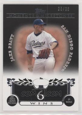 2008 Topps Moments & Milestones - [Base] - Black #90-6 - Jake Peavy (2007 Triple Crown Pitching - 19 Wins) /25 [Noted]