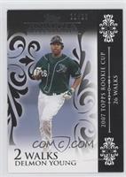 Delmon Young (2007 Topps Rookie Cup - 26 Walks) #/25