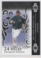 Delmon Young (2007 Topps Rookie Cup - 26 Walks) #/25