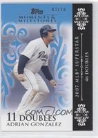 Adrian Gonzalez (2007 MLB Superstar - 46 Doubles) #/10