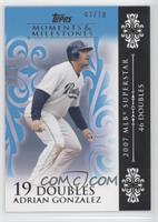 Adrian Gonzalez (2007 MLB Superstar - 46 Doubles) #/10