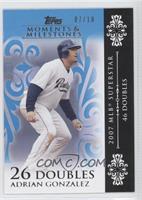 Adrian Gonzalez (2007 MLB Superstar - 46 Doubles) #/10