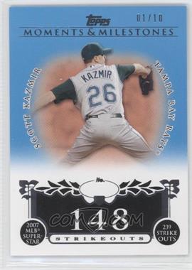 2008 Topps Moments & Milestones - [Base] - Blue #107-148 - Scott Kazmir (2007 MLB Superstar - 239 Strikeouts) /10