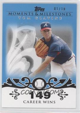 2008 Topps Moments & Milestones - [Base] - Blue #137-149 - Tom Glavine (2007 - 300 Career Wins (303 Total)) /10