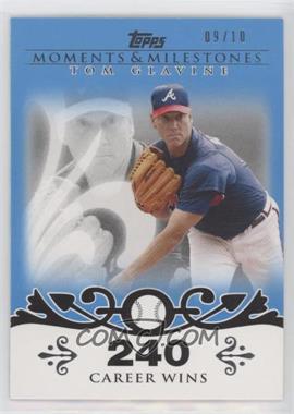 2008 Topps Moments & Milestones - [Base] - Blue #137-240 - Tom Glavine (2007 - 300 Career Wins (303 Total)) /10