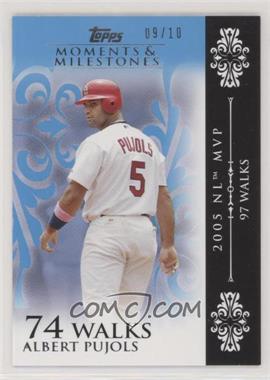 2008 Topps Moments & Milestones - [Base] - Blue #15-74 - Albert Pujols (2005 NL MVP - 97 Walks) /10