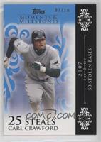 Carl Crawford (2007 - 50 Stolen Bases) [Noted] #/10