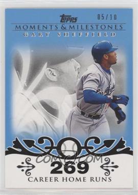 2008 Topps Moments & Milestones - [Base] - Blue #52-269 - Gary Sheffield (2007 - 450 Career Home Runs (480 Total)) /10