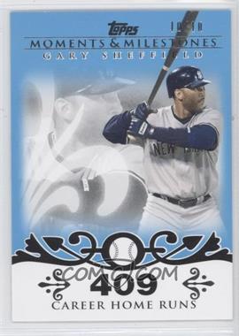 2008 Topps Moments & Milestones - [Base] - Blue #52-409 - Gary Sheffield (2007 - 450 Career Home Runs (480 Total)) /10