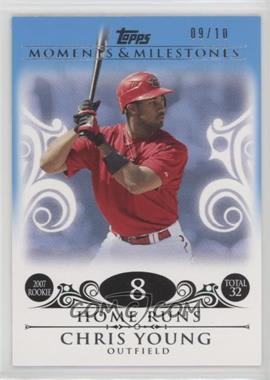 2008 Topps Moments & Milestones - [Base] - Blue #53-8 - Chris Young (2007 Rookie - 32 Home Runs) /10