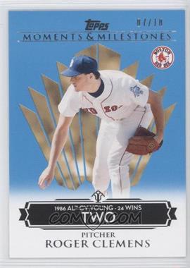 2008 Topps Moments & Milestones - [Base] - Blue #76-2 - Roger Clemens (1986 AL Cy Young - 24 Wins) /10