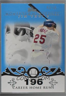 2008 Topps Moments & Milestones - [Base] - Blue #85-196 - Jim Thome (2007 - 500 Career Home Runs (507 Total)) /10 [Noted]