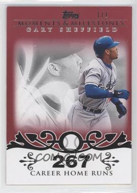 2008 Topps Moments & Milestones - [Base] - Red #52-267 - Gary Sheffield (2007 - 450 Career Home Runs (480 Total)) /1