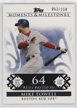 2008 Topps Moments & Milestones - [Base] #102-64 - Mike Lowell (2007 All-Star - 120 RBIs) /150
