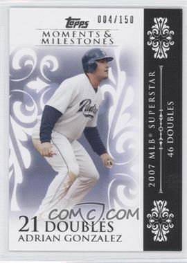 2008 Topps Moments & Milestones - [Base] #105-21 - Adrian Gonzalez (2007 MLB Superstar - 46 Doubles) /150