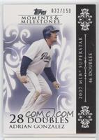 Adrian Gonzalez (2007 MLB Superstar - 46 Doubles) #/150