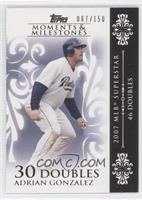 Adrian Gonzalez (2007 MLB Superstar - 46 Doubles) #/150