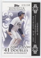 Adrian Gonzalez (2007 MLB Superstar - 46 Doubles) #/150