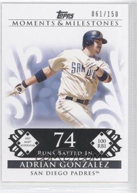 2008 Topps Moments & Milestones - [Base] #106-74 - Adrian Gonzalez (2007 MLB Superstar - 100 RBIs) /150