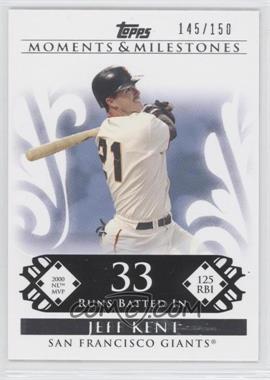 2008 Topps Moments & Milestones - [Base] #122-33 - Jeff Kent (2000 NL MVP - 125 RBIs) /150