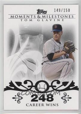 2008 Topps Moments & Milestones - [Base] #137-248 - Tom Glavine (2007 - 300 Career Wins (303 Total)) /150